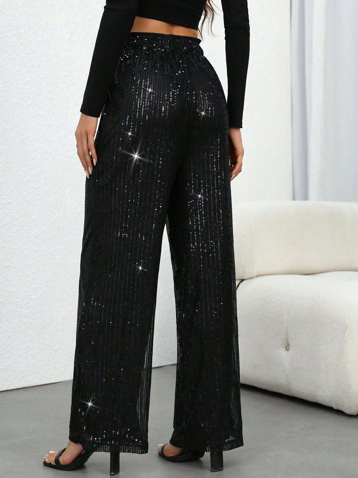 Calça Pantalona Feminina Paetê – Doce Malícia