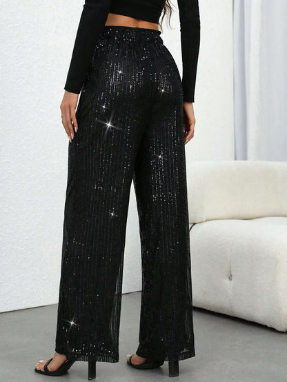 Calça Pantalona Feminina Paetê – Doce Malícia