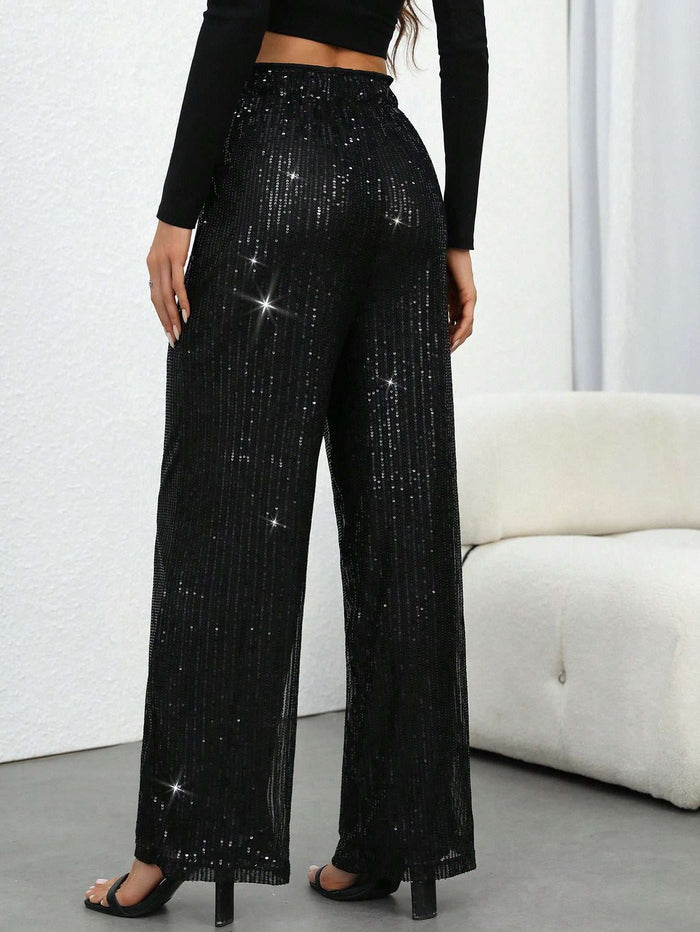Calça Pantalona Feminina Paetê – Doce Malícia — Doce Malícia