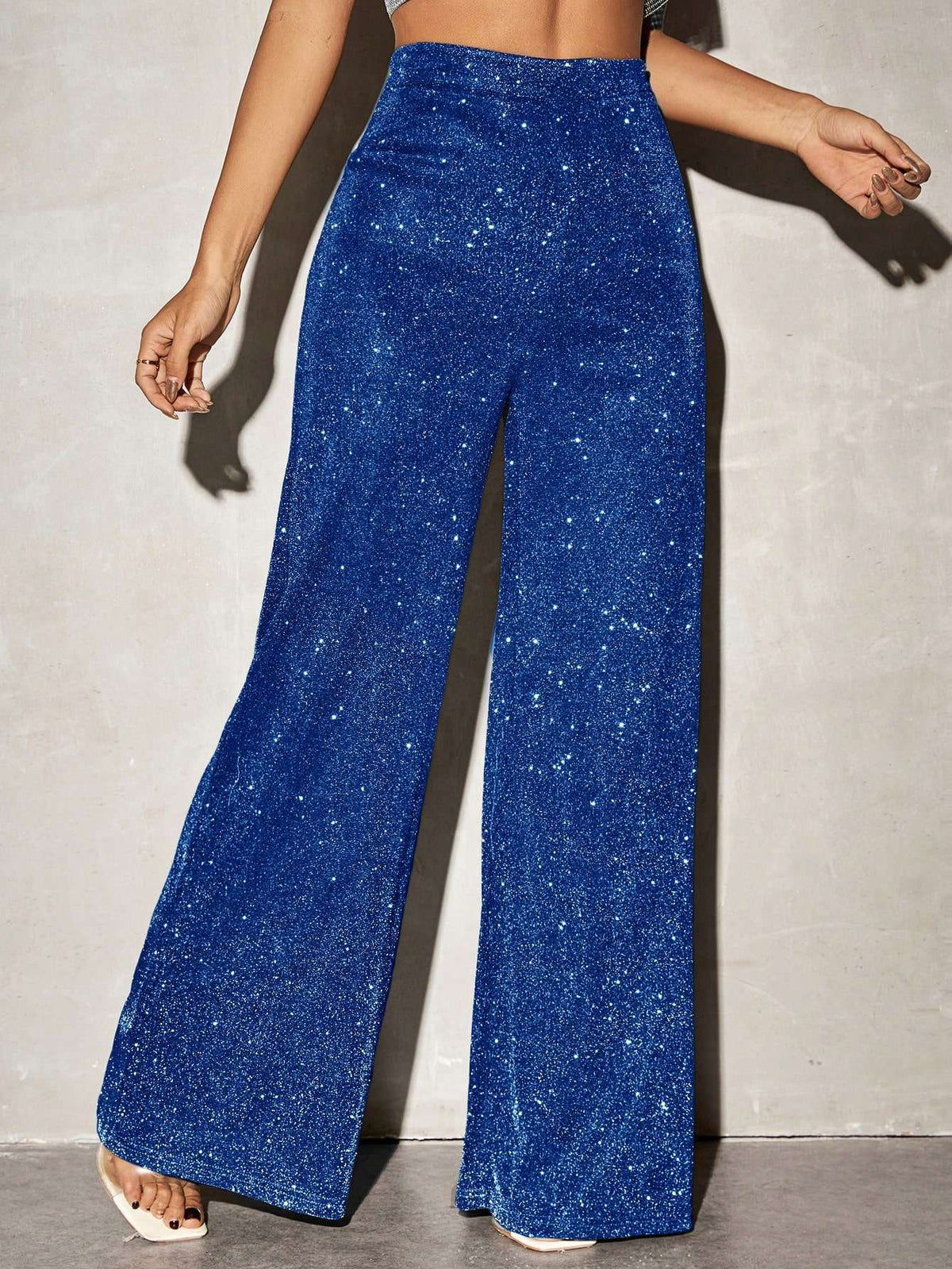 Calça Pantalona Feminina Lurex Brilho – Doce Malícia