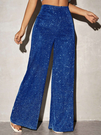 Calça Pantalona Feminina Lurex Brilho – Doce Malícia