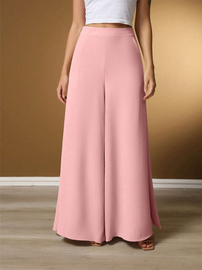 Calça Pantalona Feminina Cintura Alta Bordô – Doce Malícia