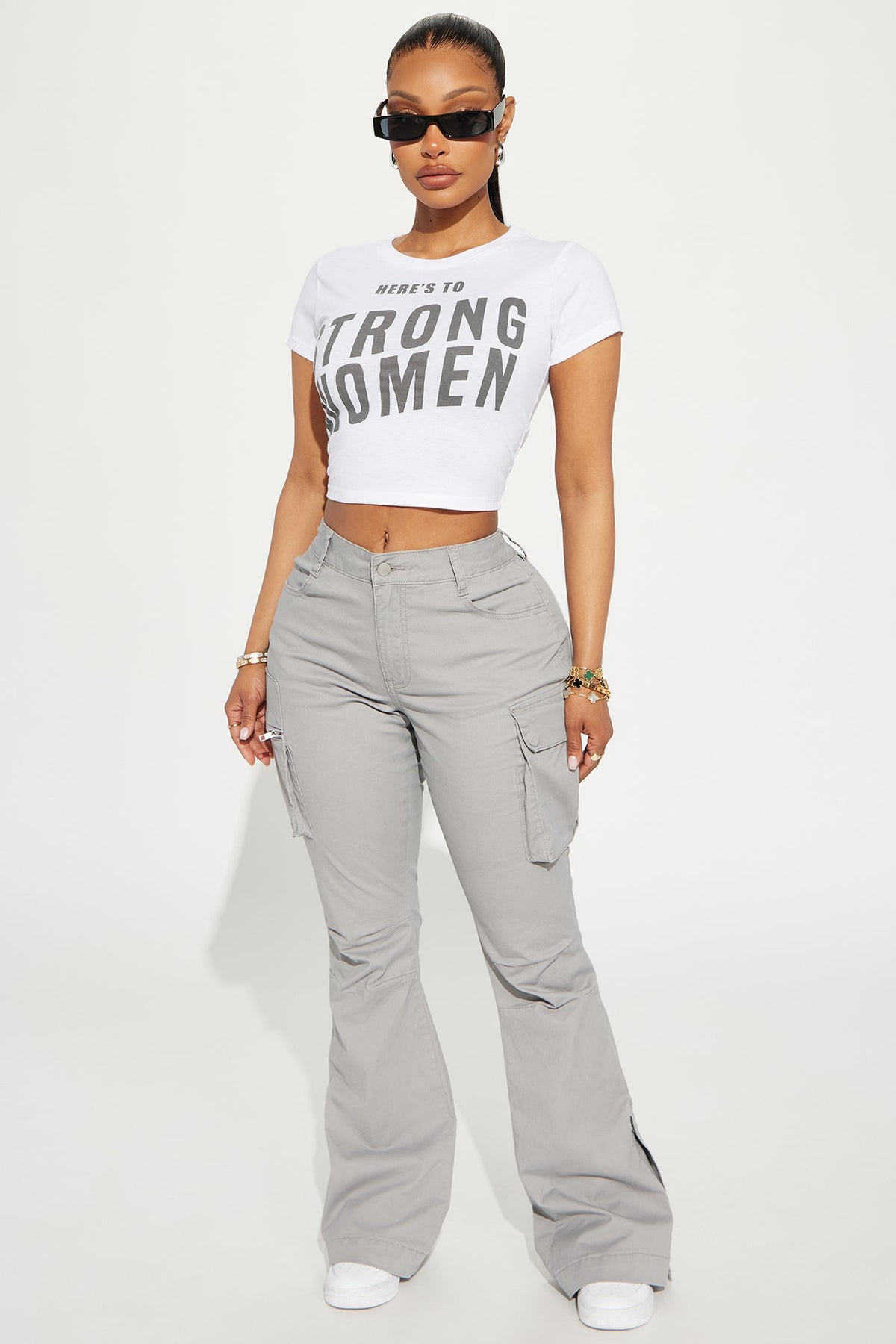 Calça Feminina Cargo Cinza – Doce Malícia