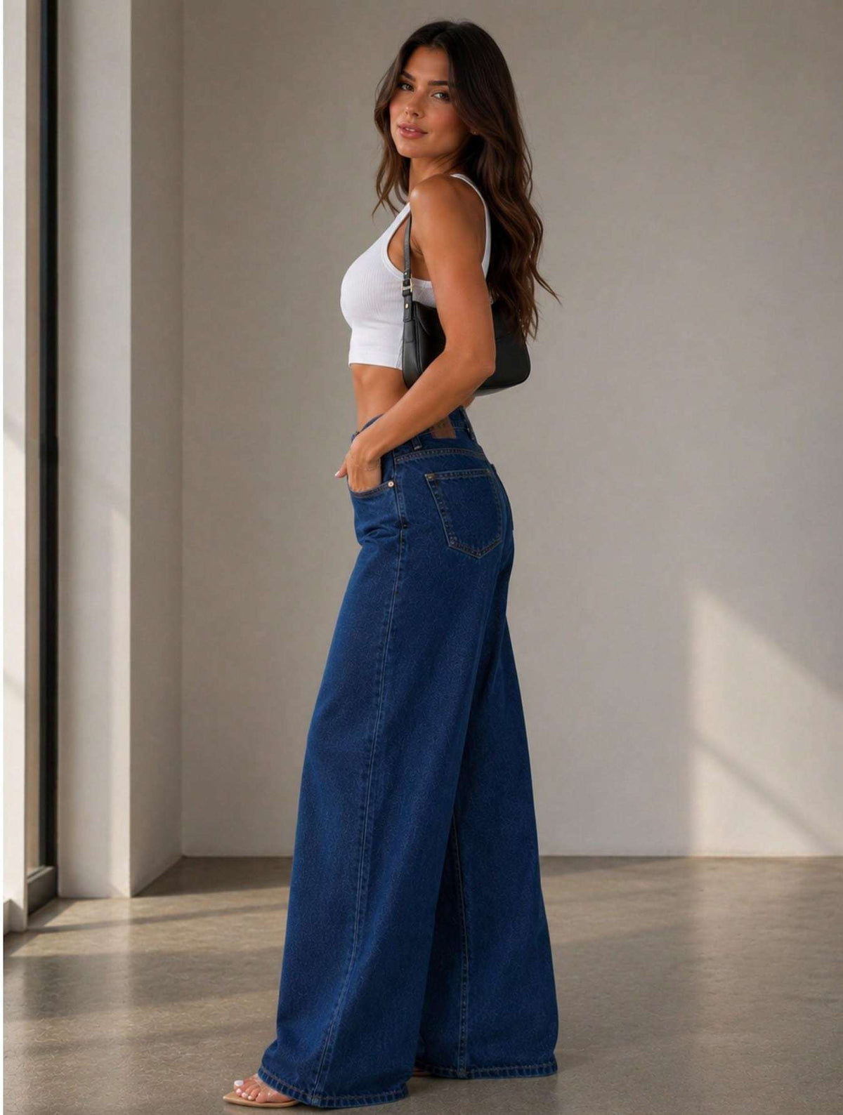 Calça Feminina Cintura Alta Azul – Doce Malícia