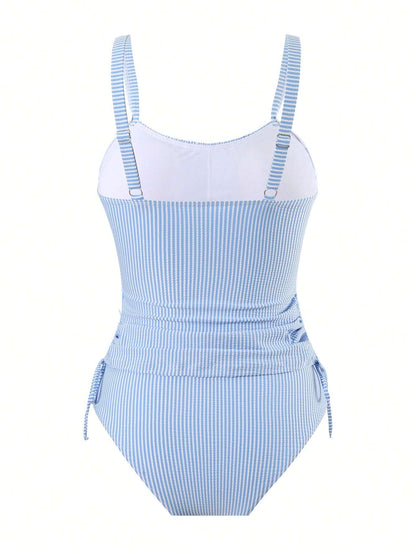 Maiô Feminino Listrado Azul e – Doce Malícia
