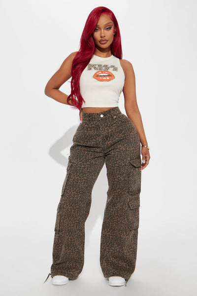 Calça Feminina Estampado Cargo Marrom – Doce Malícia
