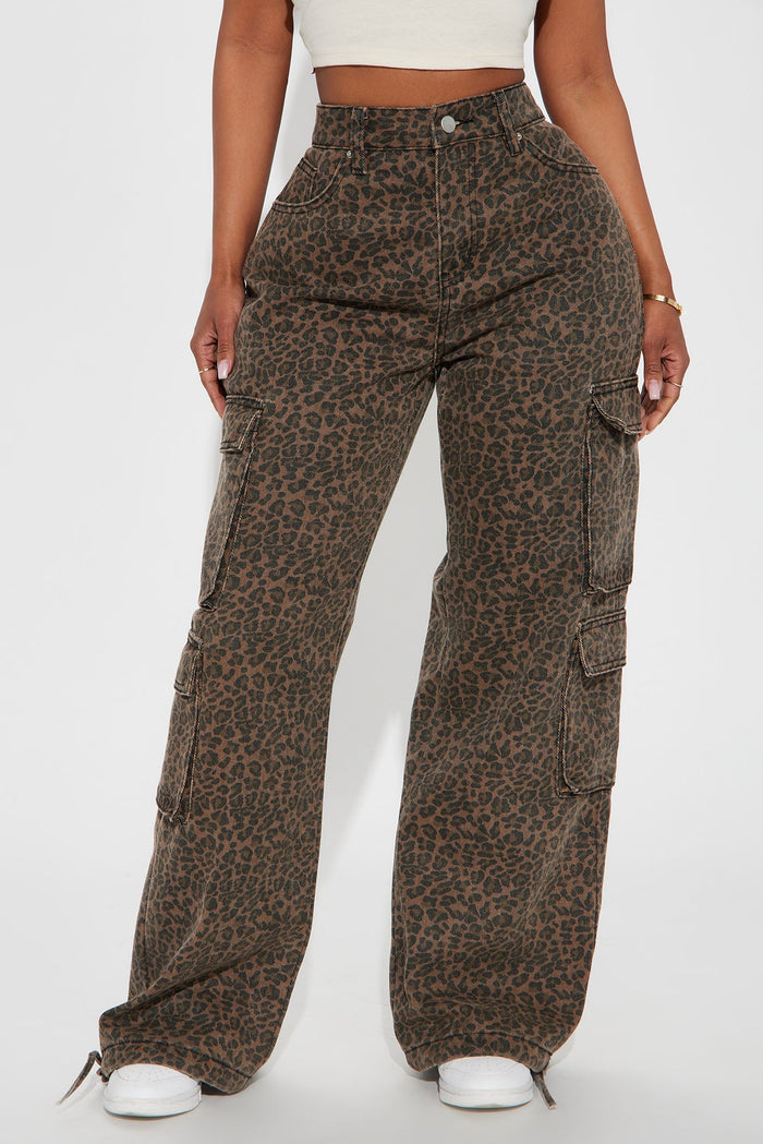 Calça Feminina Estampado Cargo Marrom – Doce Malícia — Doce Malícia