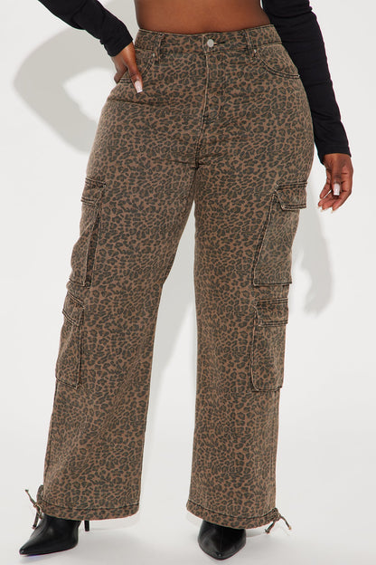 Calça Feminina Estampado Cargo Marrom – Doce Malícia