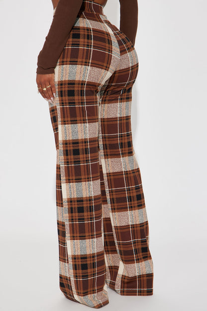 Calça Feminina Estampado Cintura Alta Marrom – Doce Malícia