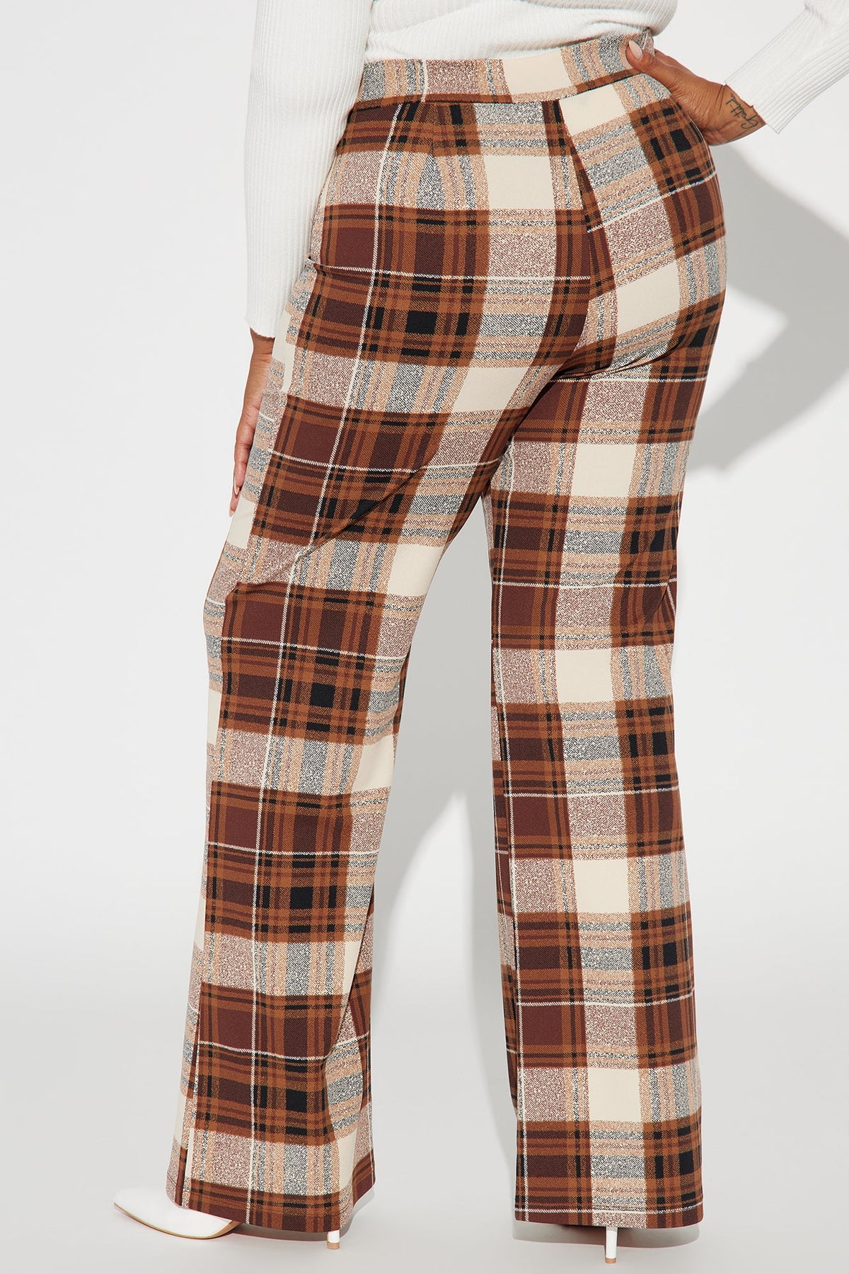 Calça Feminina Estampado Cintura Alta Marrom – Doce Malícia