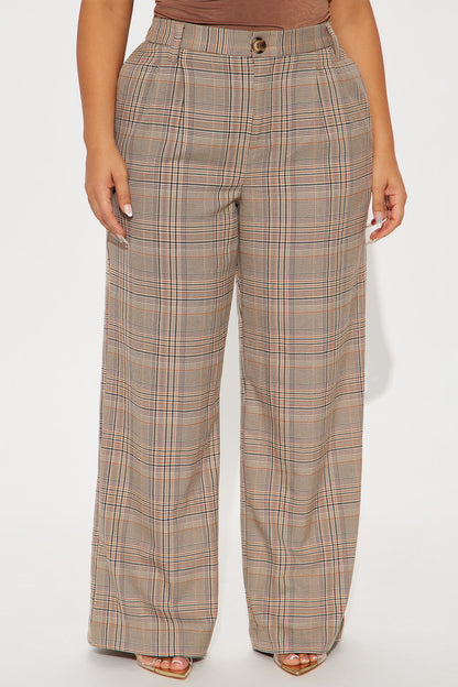 Calça Feminina Estampado Pantalona Bege – Doce Malícia