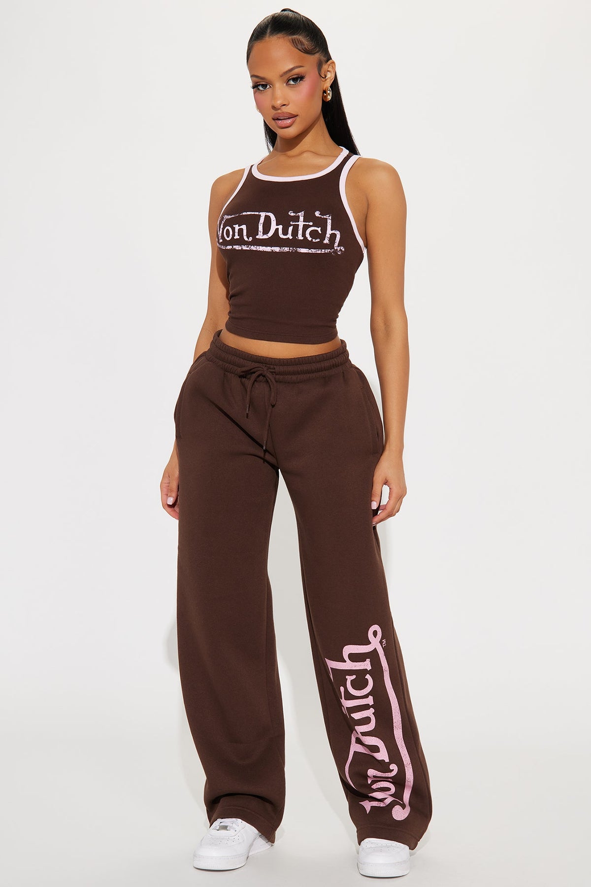 Calça Feminina Estampado Pantalona Canelado Branco – Doce Malícia