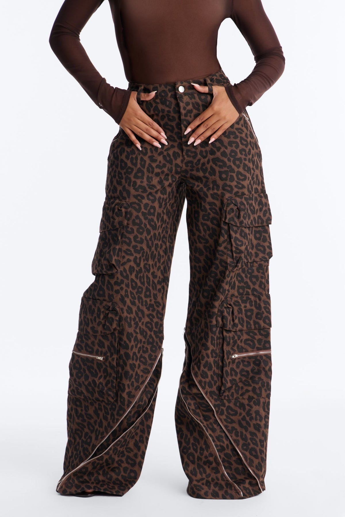 Calça Feminina Estampado Pantalona Cargo – Doce Malícia