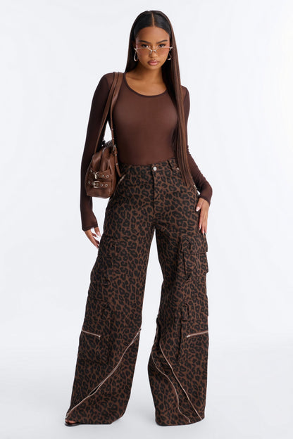 Calça Feminina Estampado Pantalona Cargo – Doce Malícia