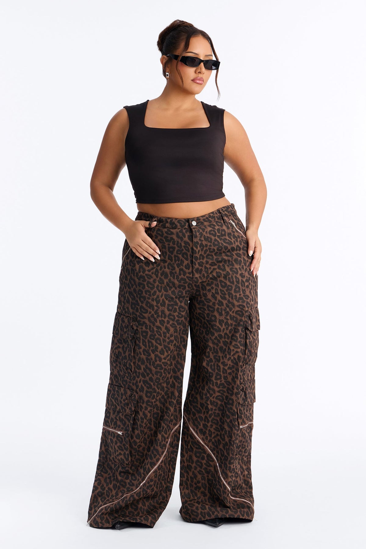 Calça Feminina Estampado Pantalona Cargo – Doce Malícia