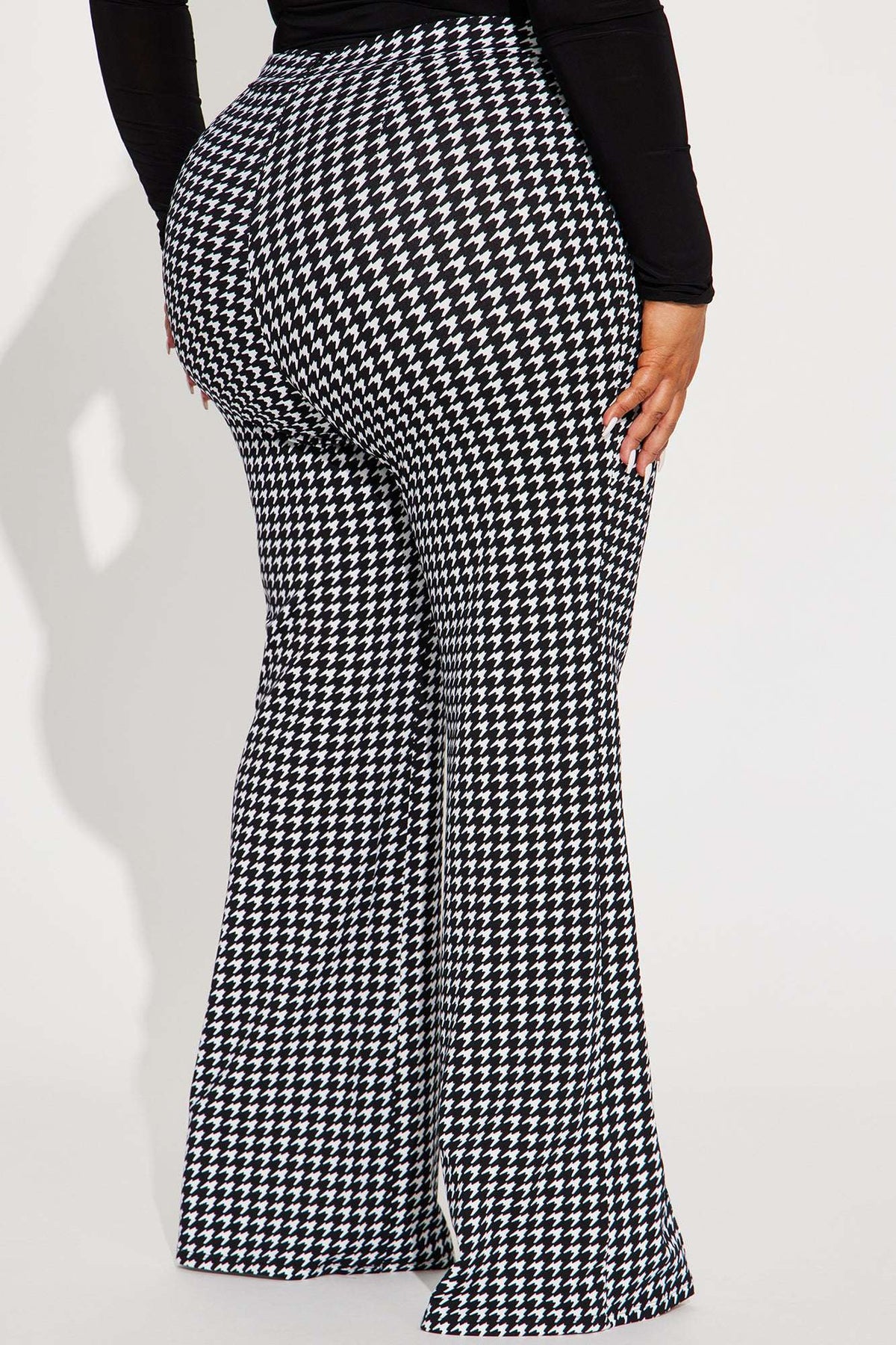 Calça Feminina Estampado Pantalona Cintura Alta Branco – Doce Malícia