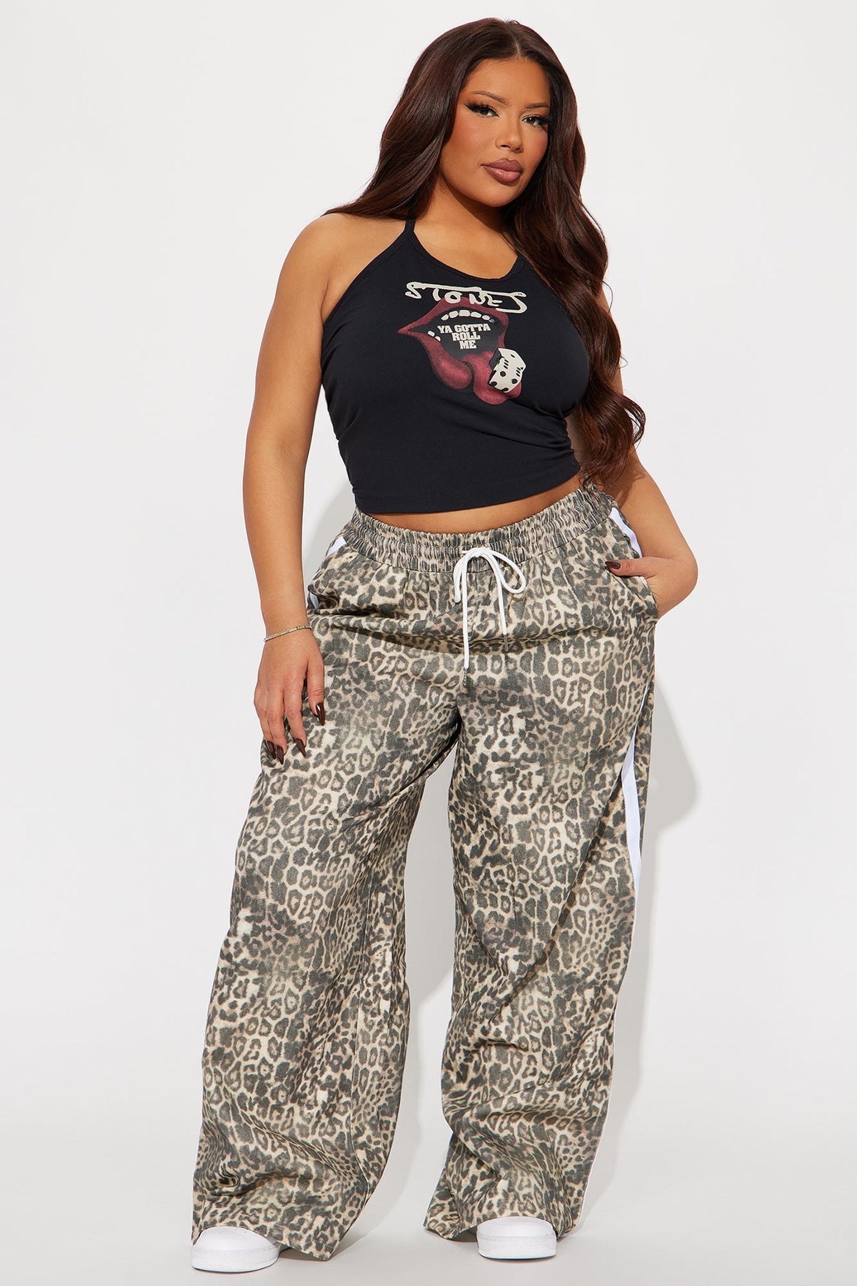 Calça Feminina Estampado Pantalona Listrado – Doce Malícia