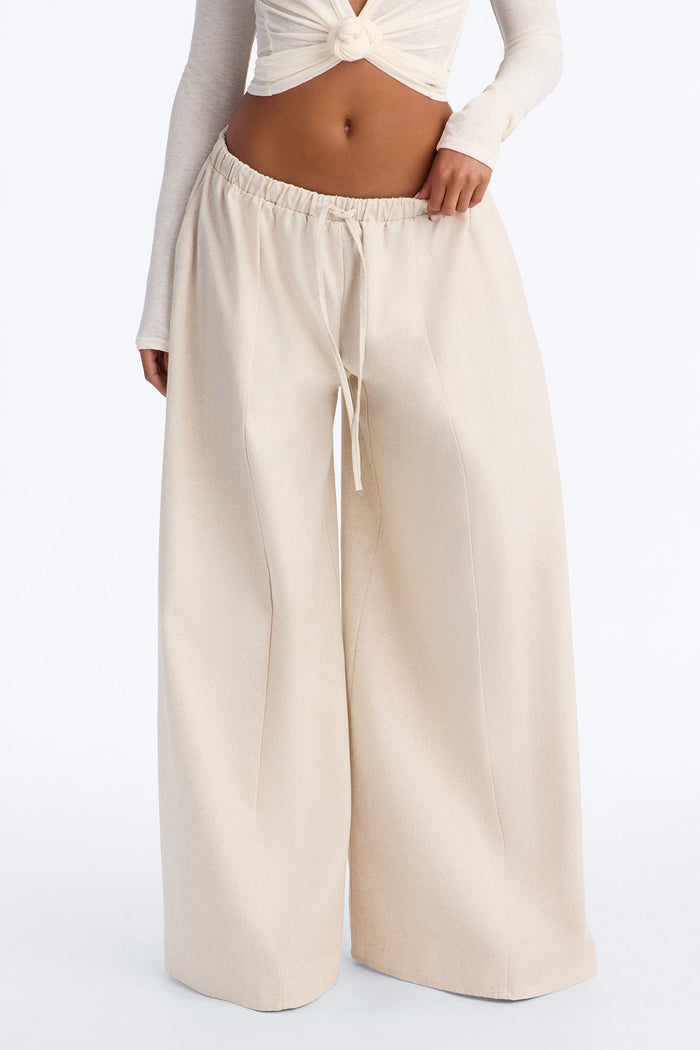 Calça Feminina Linho Pantalona – Doce Malícia — Doce Malícia