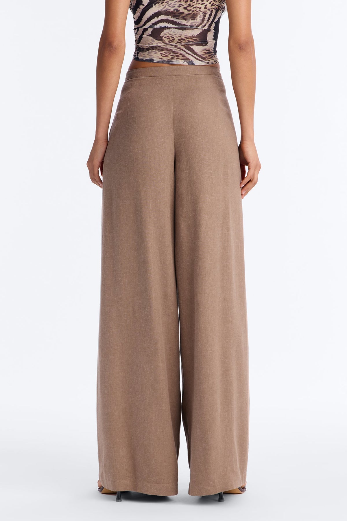 Calça Feminina Linho Pantalona Plissado – Doce Malícia