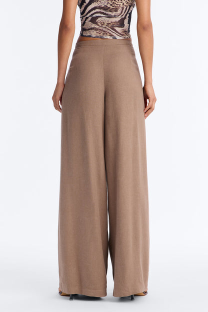 Calça Feminina Linho Pantalona Plissado – Doce Malícia