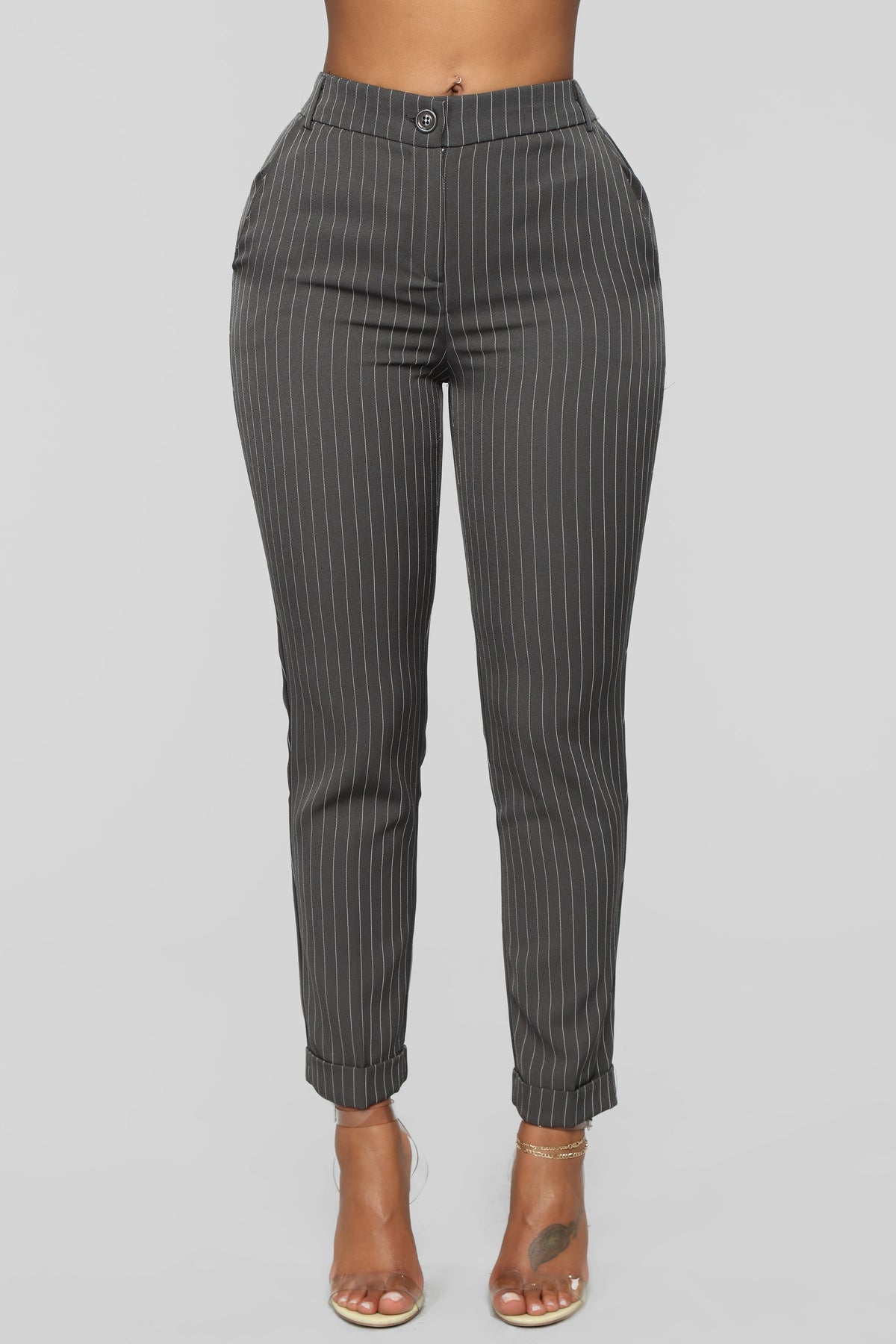 Calça Feminina Listrado Cinza – Doce Malícia