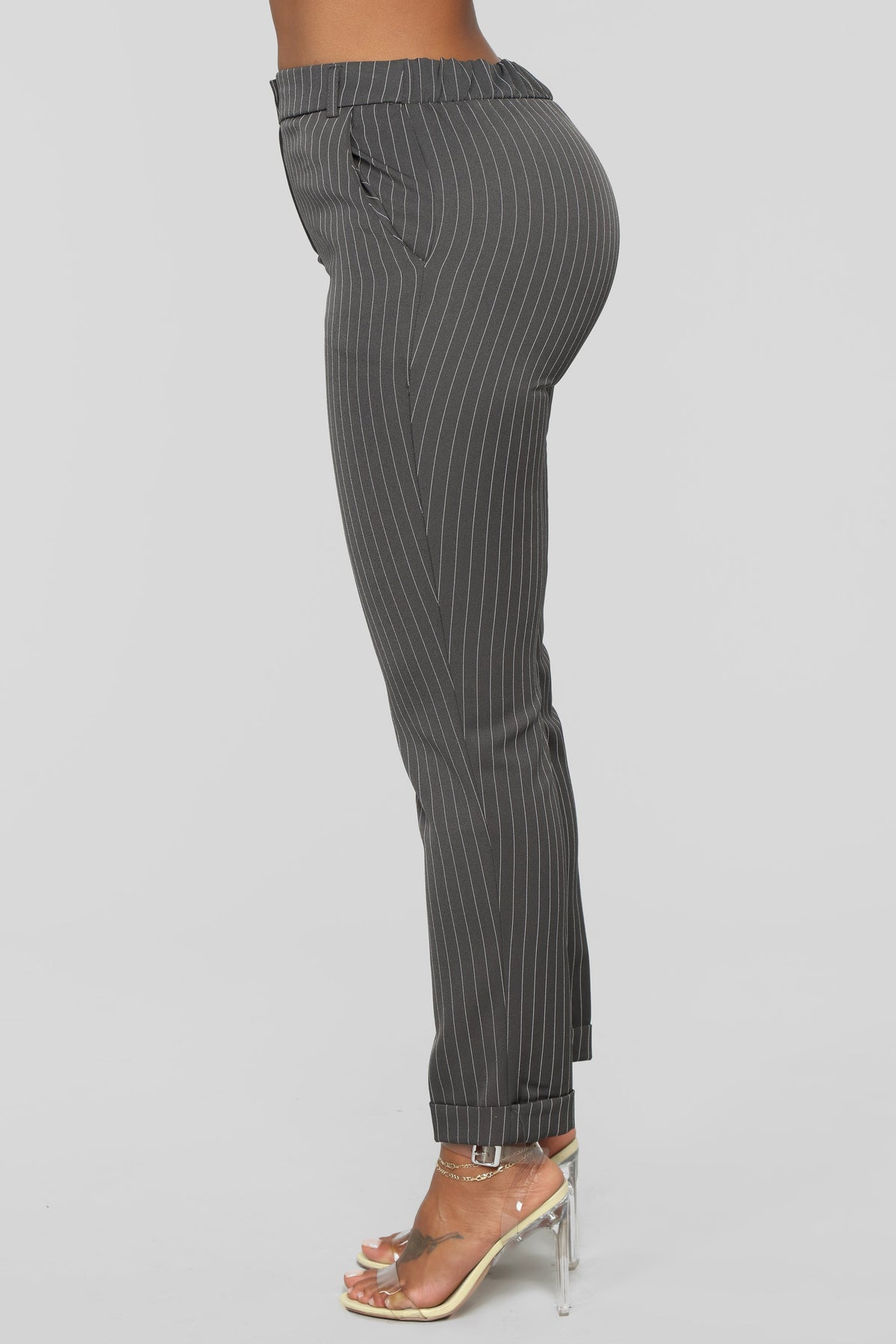 Calça Feminina Listrado Cinza – Doce Malícia