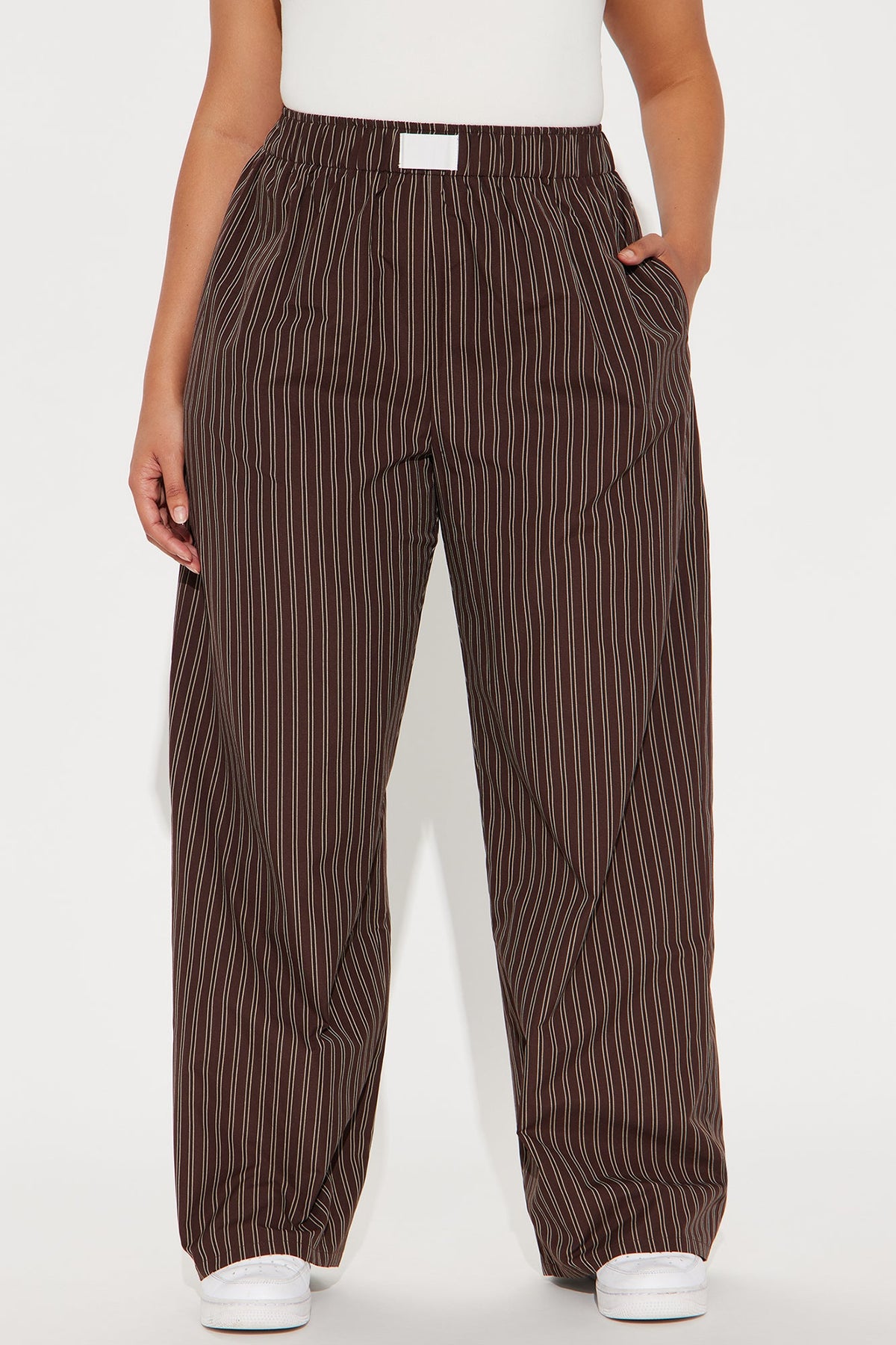 Calça Feminina Listrado Marrom – Doce Malícia
