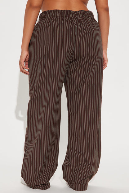 Calça Feminina Listrado Marrom – Doce Malícia