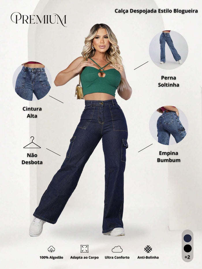 Calça Feminina Longo Marmorizado – Doce Malícia — Doce Malícia
