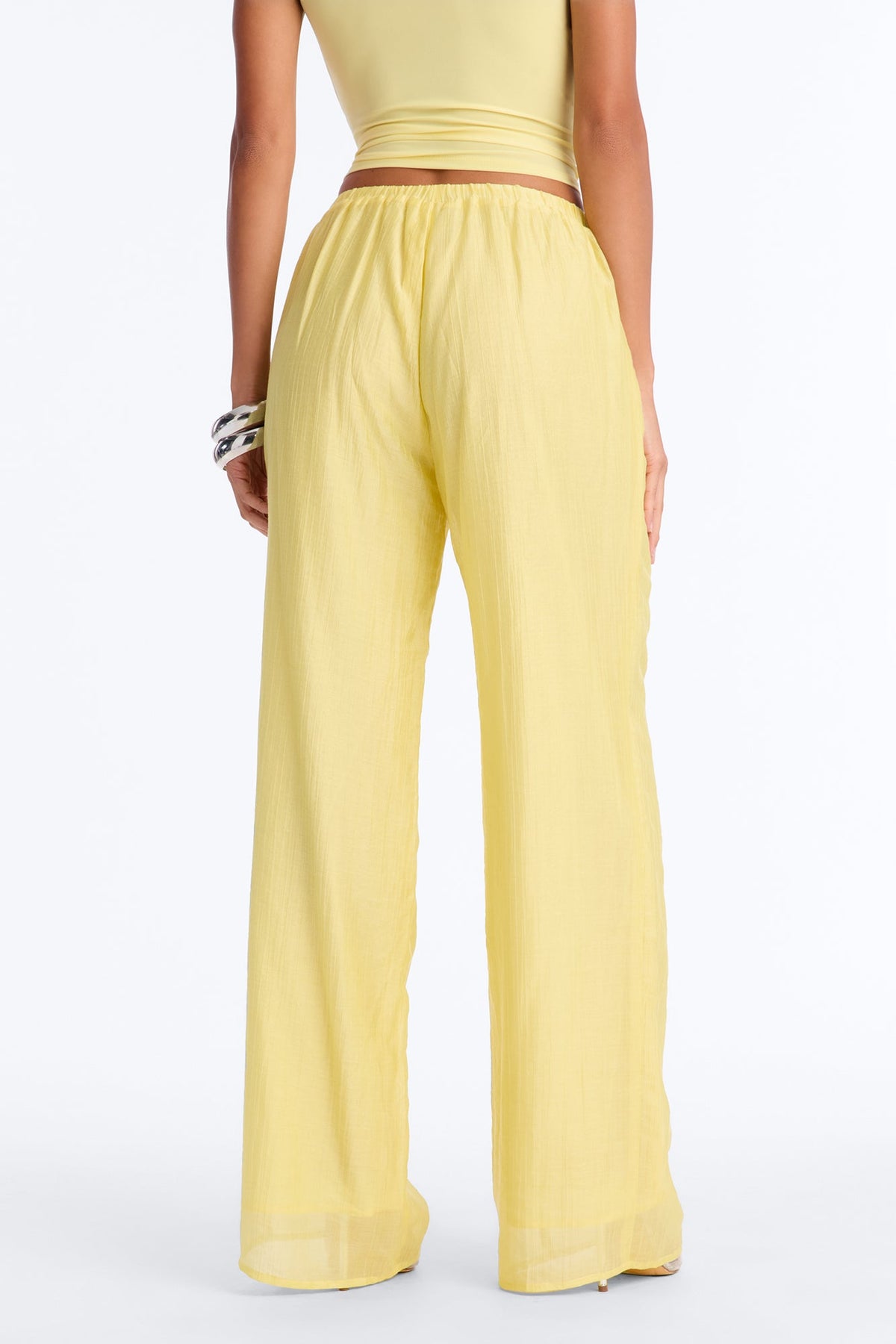 Calça Feminina Pantalona Amarelo Manteiga – Doce Malícia