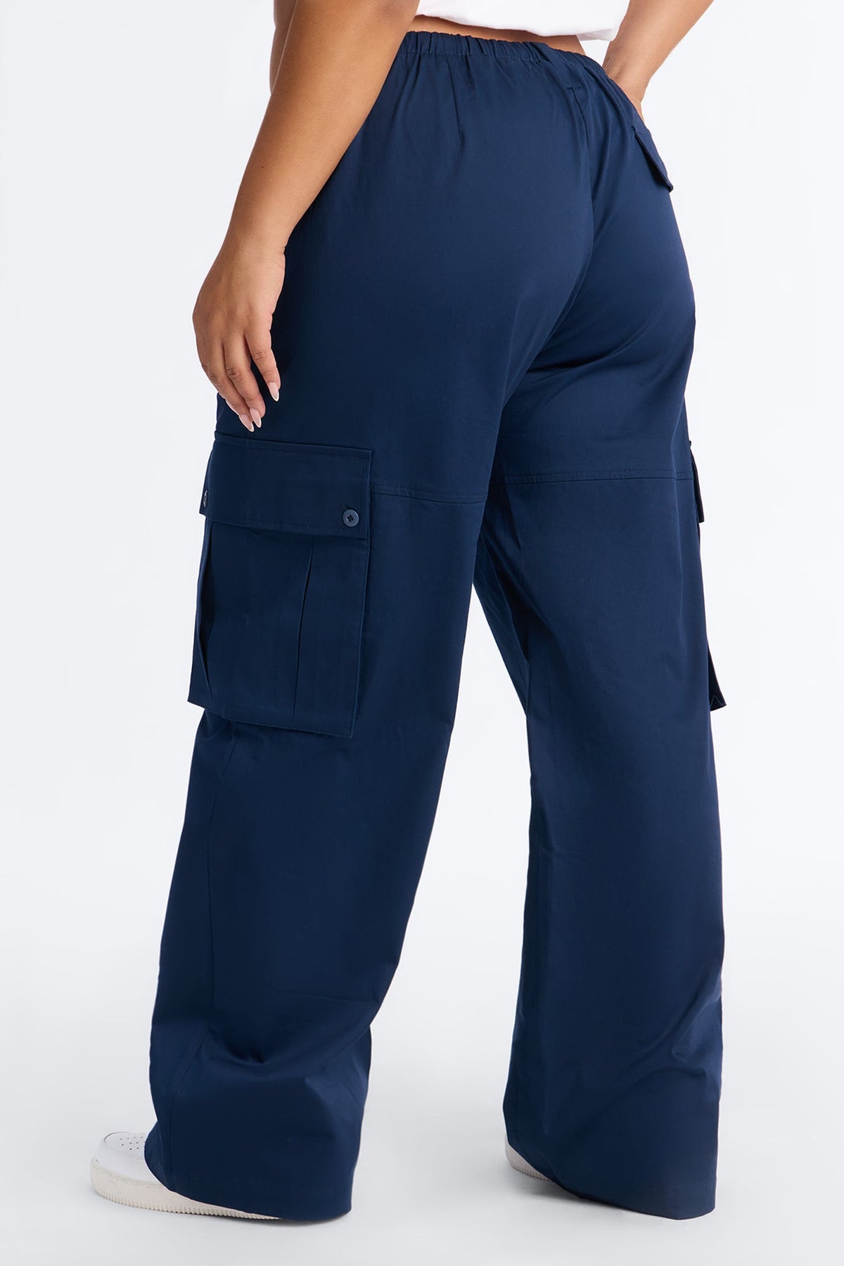 Calça Feminina Pantalona Cargo Azul – Doce Malícia