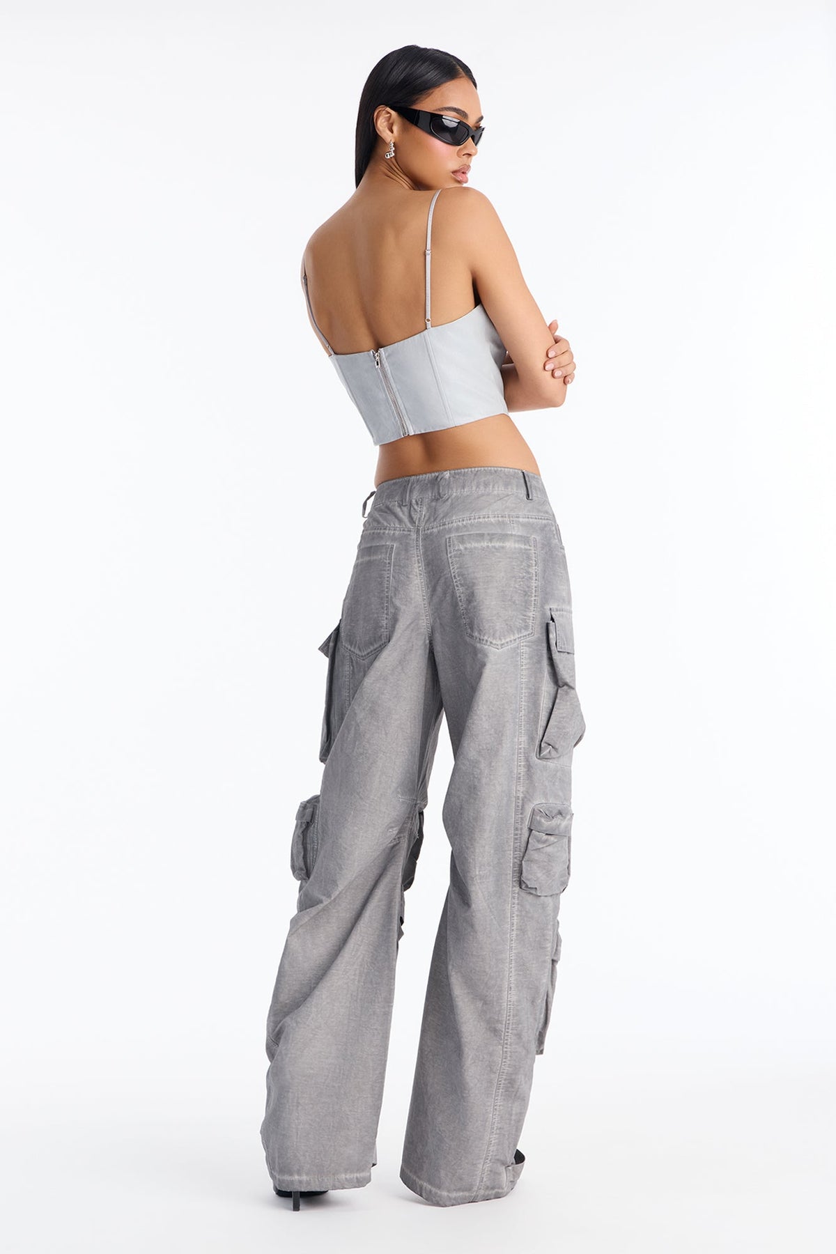 Calça Feminina Pantalona Cargo Soltinho Bege – Doce Malícia