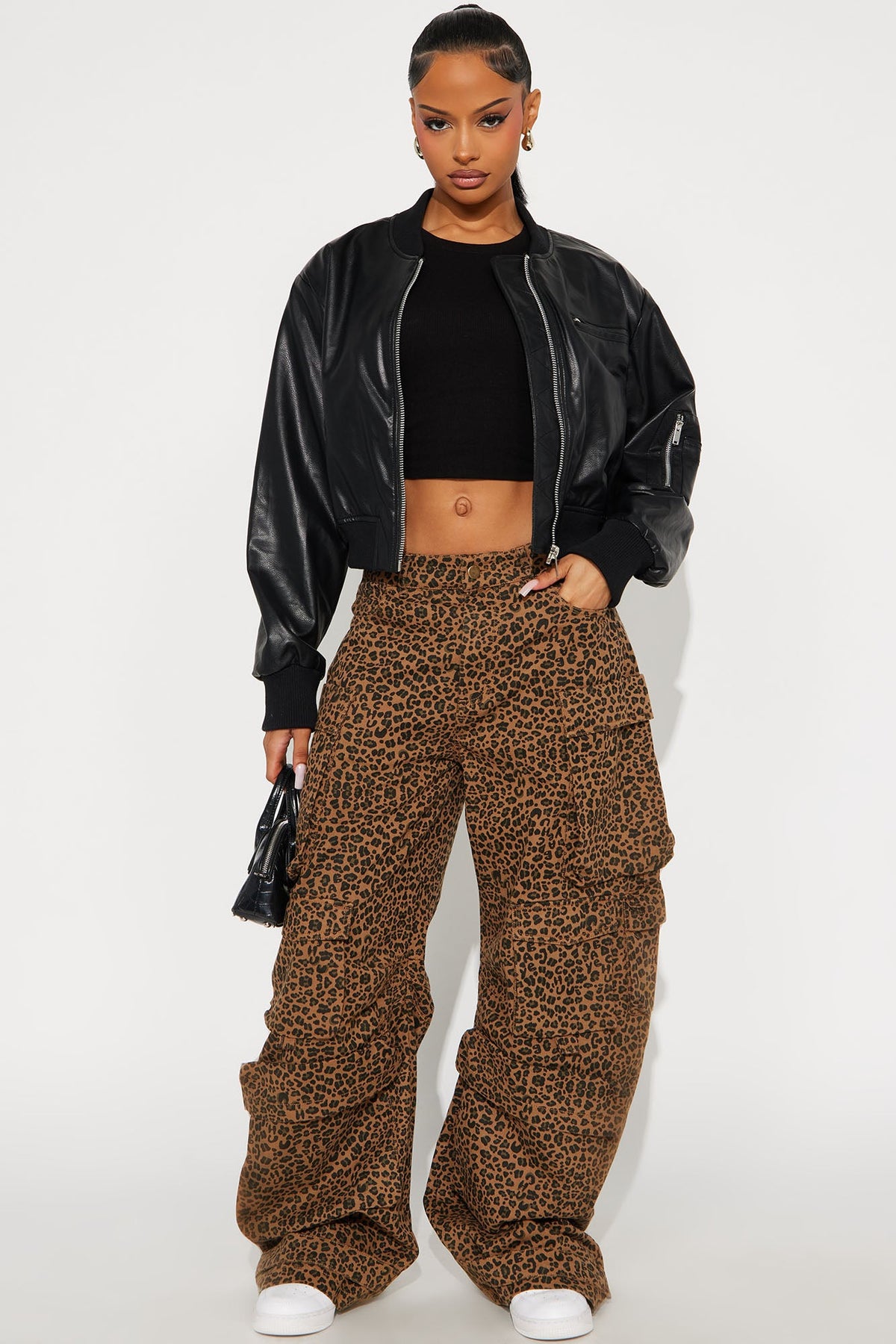 Calça Feminina Pantalona Cargo Soltinho Marrom – Doce Malícia