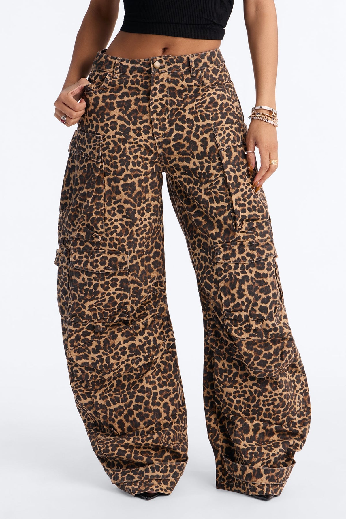 Calça Feminina Pantalona Cargo Soltinho Marrom – Doce Malícia