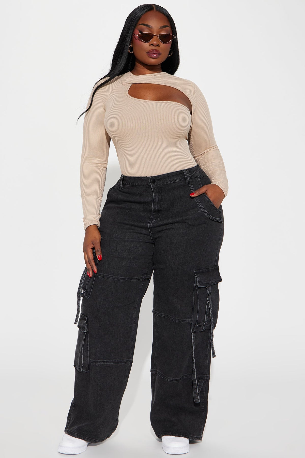 Calça Feminina Pantalona Cargo Soltinho Preto – Doce Malícia