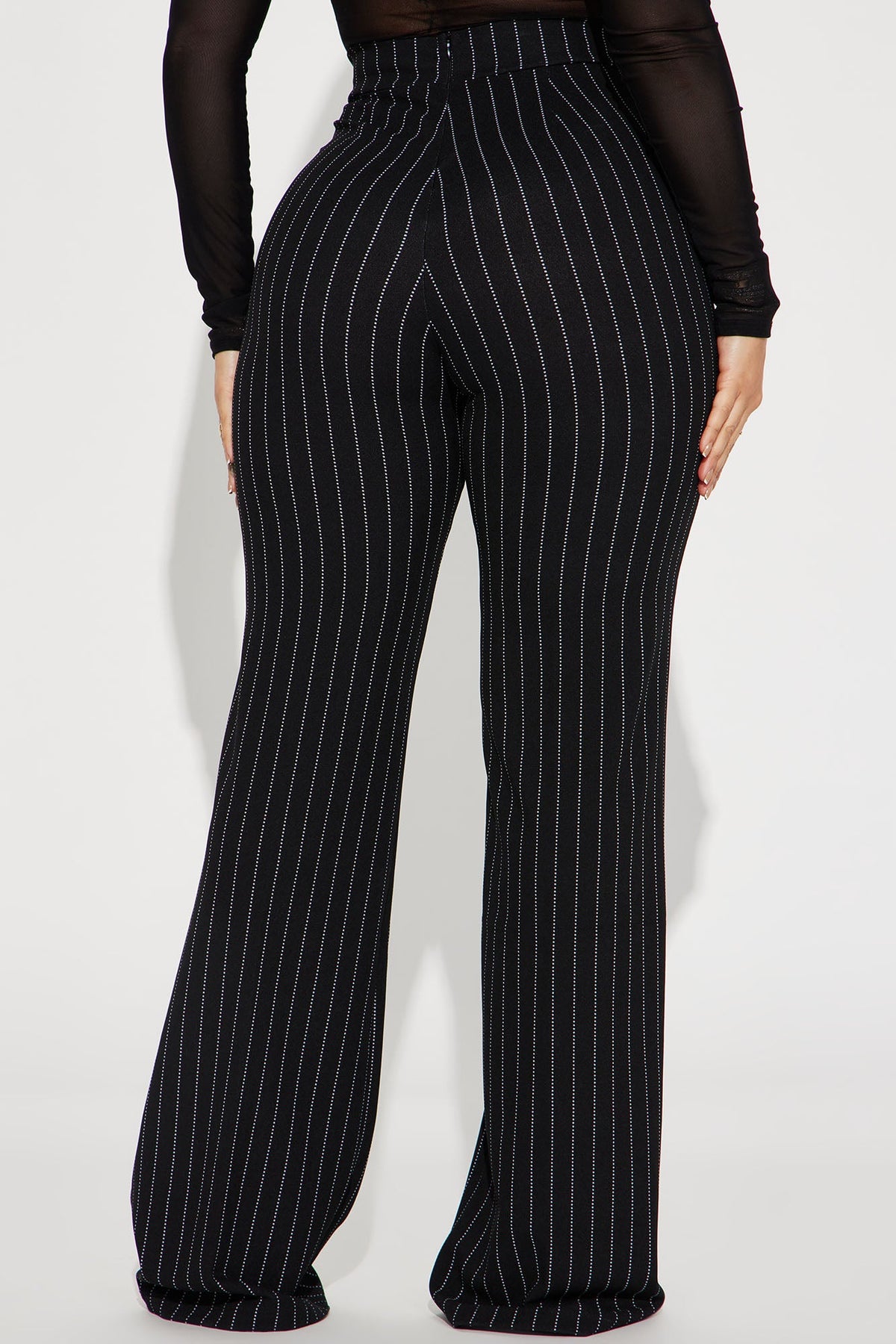 Calça Feminina Pantalona Cintura Alta Plissado Branco – Doce Malícia