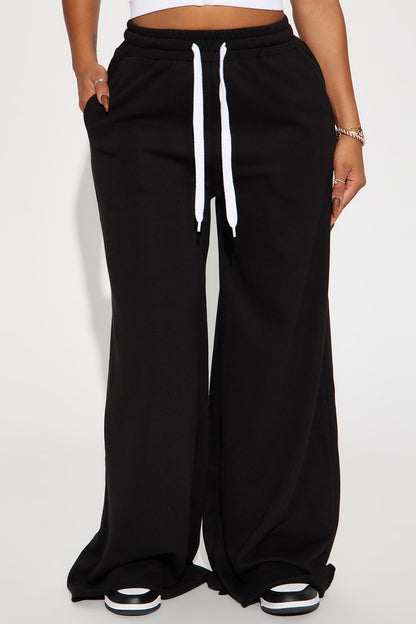 Calça Feminina Pantalona Cintura Alta Soltinho Preto – Doce Malícia
