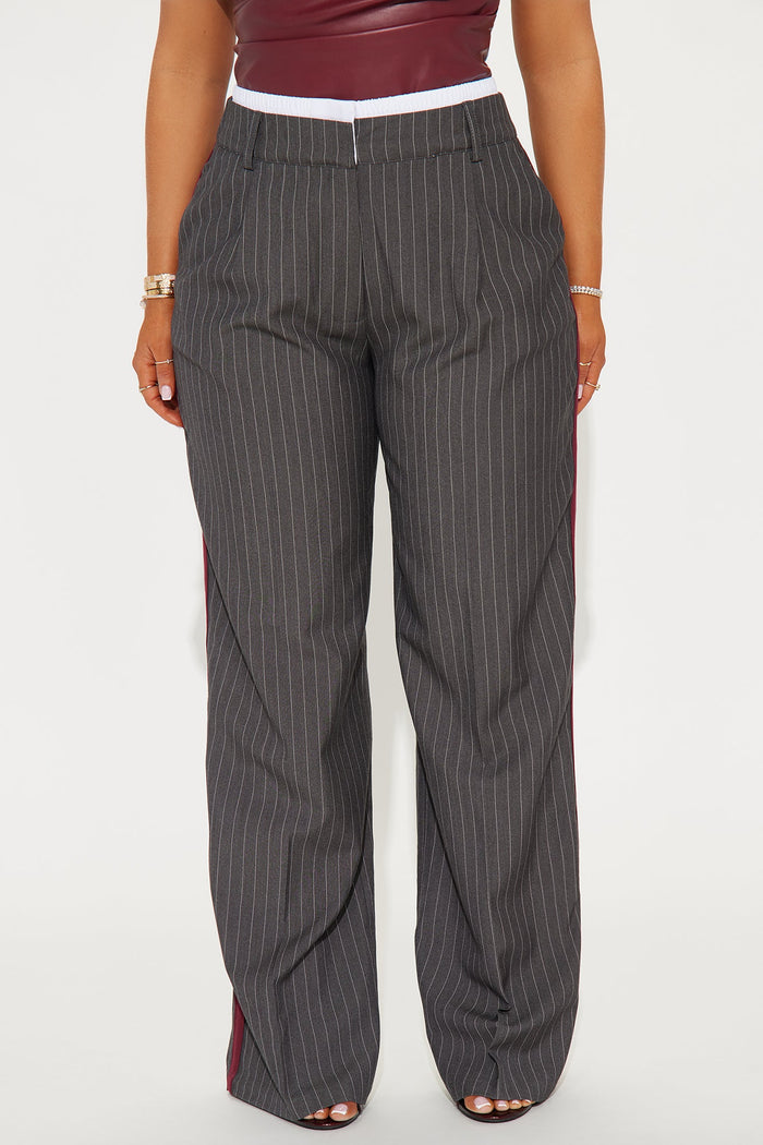Calça Feminina Pantalona Listrado – Doce Malícia — Doce Malícia