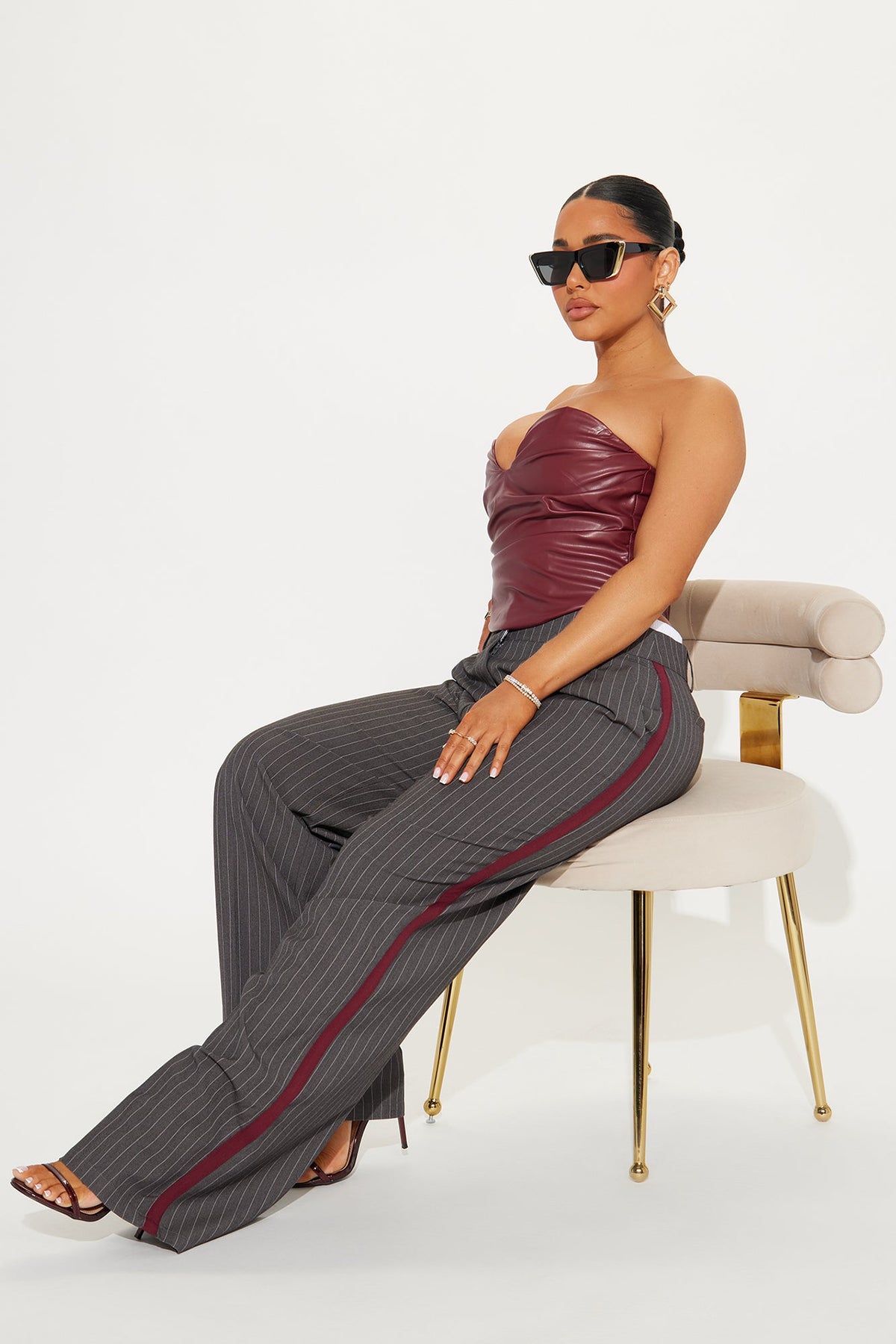 Calça Feminina Pantalona Listrado – Doce Malícia