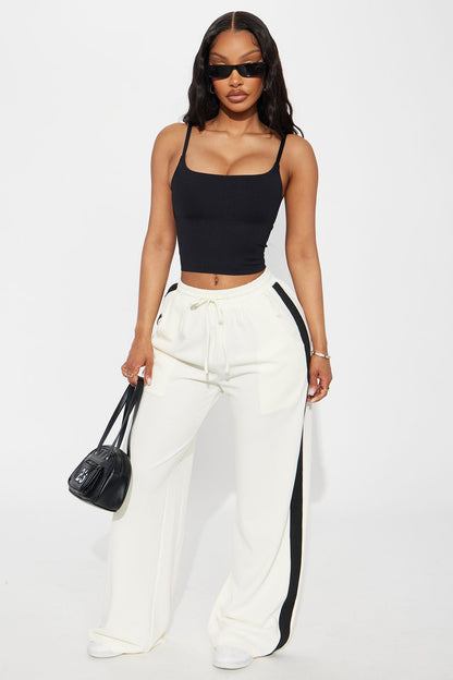 Calça Feminina Pantalona Listrado Azul – Doce Malícia