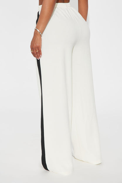 Calça Feminina Pantalona Listrado Azul – Doce Malícia