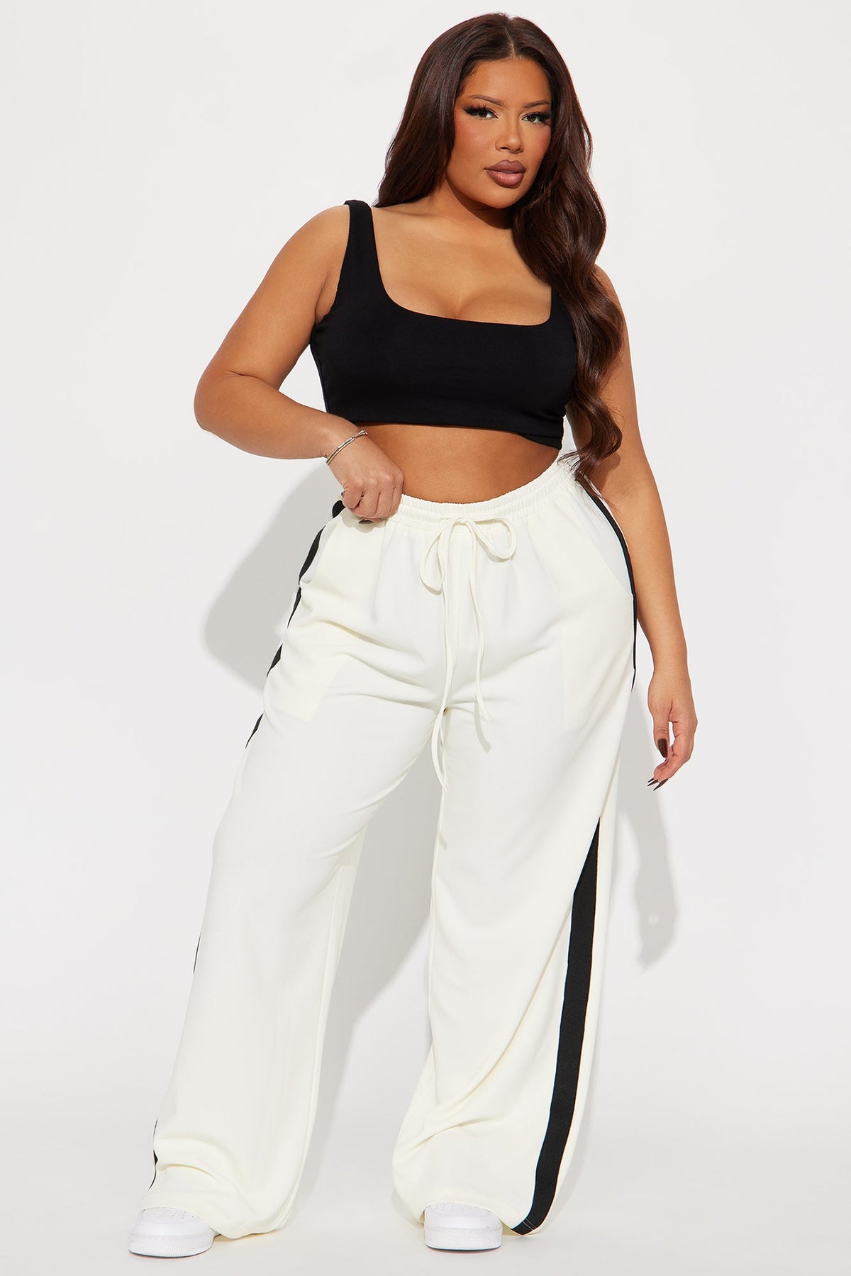 Calça Feminina Pantalona Listrado Azul – Doce Malícia