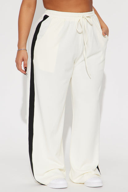 Calça Feminina Pantalona Listrado Azul – Doce Malícia