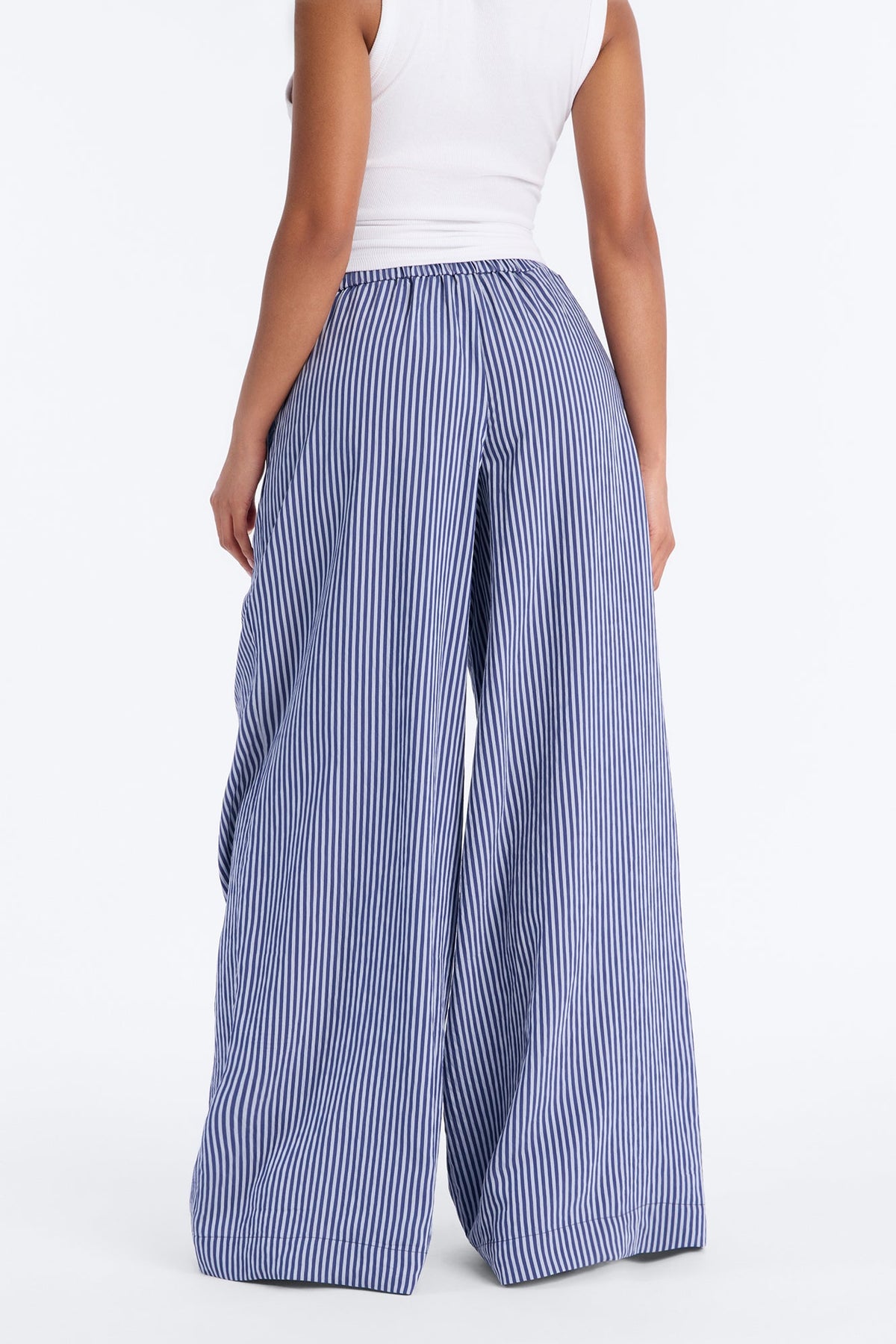 Calça Feminina Pantalona Listrado Marrom – Doce Malícia