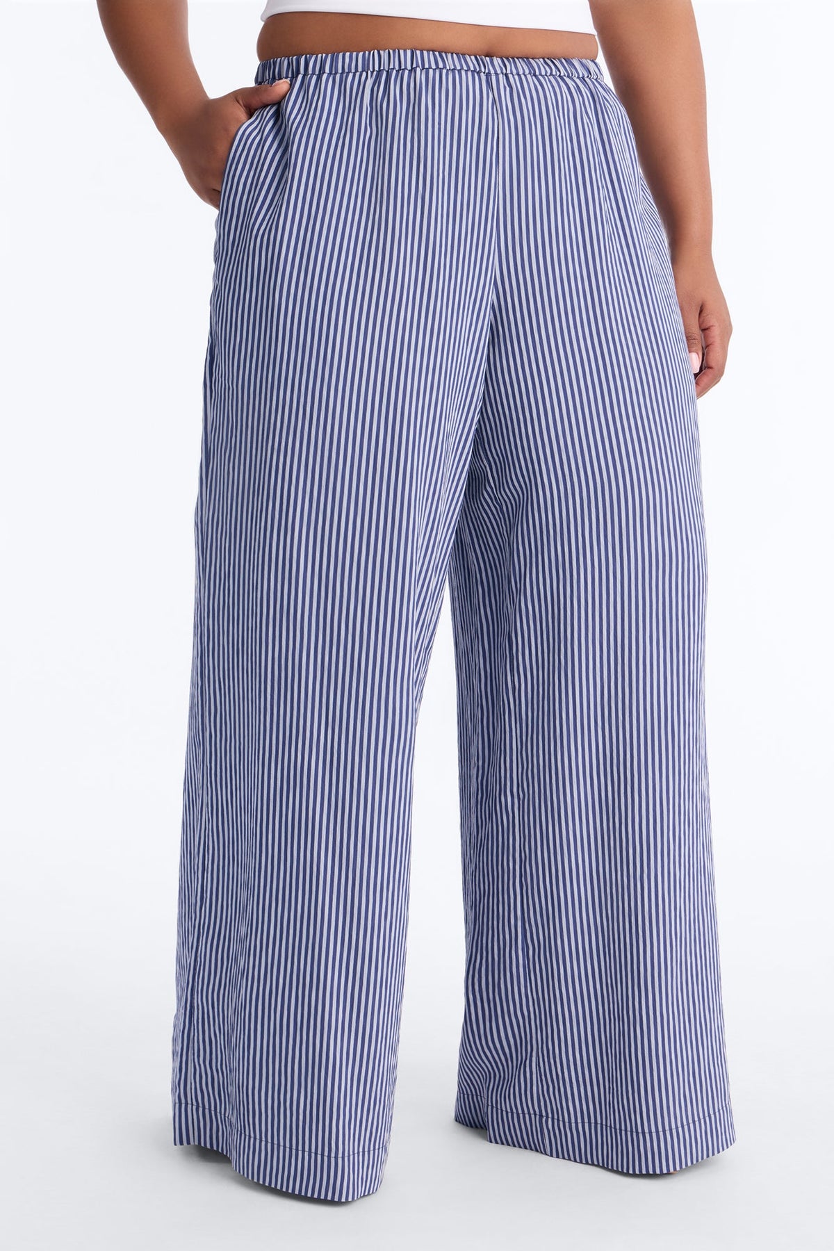 Calça Feminina Pantalona Listrado Marrom – Doce Malícia