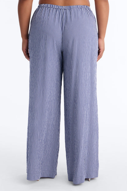 Calça Feminina Pantalona Listrado Marrom – Doce Malícia