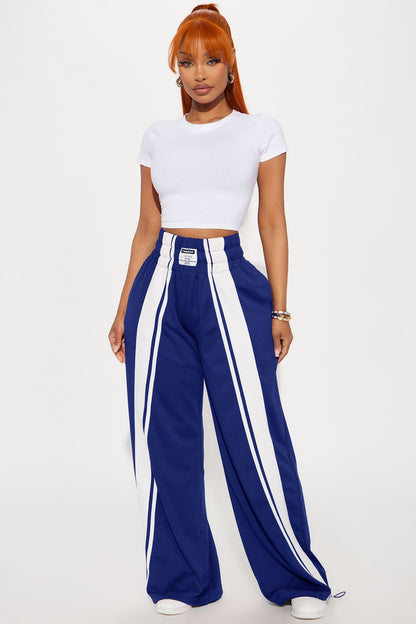 Calça Feminina Pantalona Listrado Preto – Doce Malícia