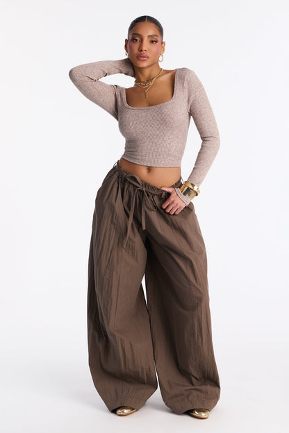 Calça Feminina Pantalona Marrom – Doce Malícia