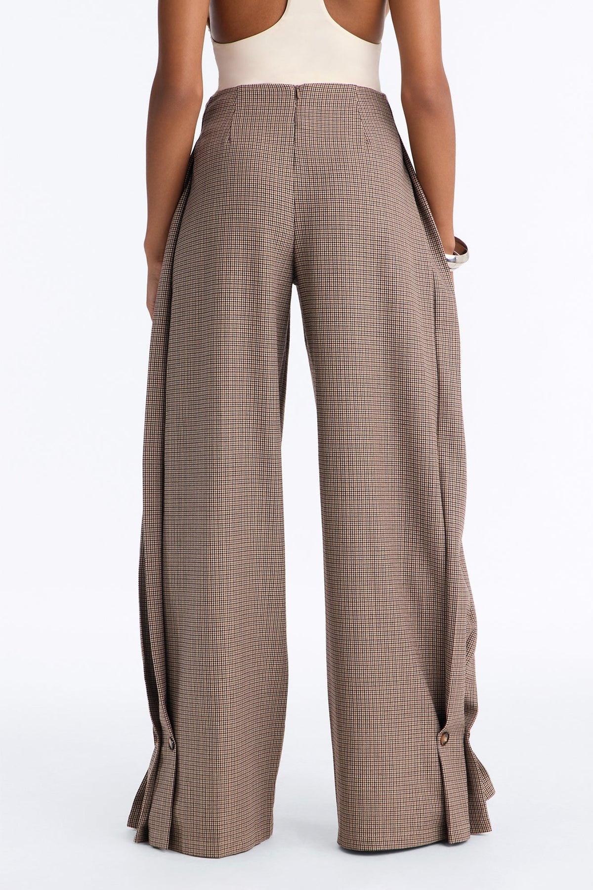 Calça Feminina Pantalona Plissado Dourado – Doce Malícia