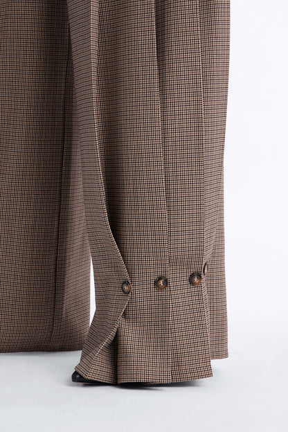 Calça Feminina Pantalona Plissado Dourado – Doce Malícia